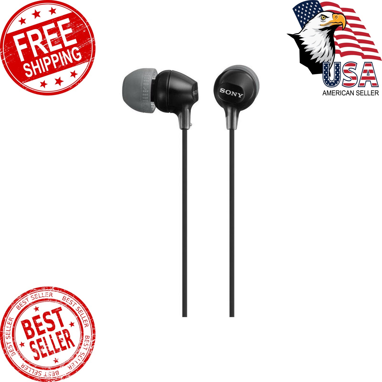 Sony MDREX15LP earbuds Black 3.5mm Aux no mic