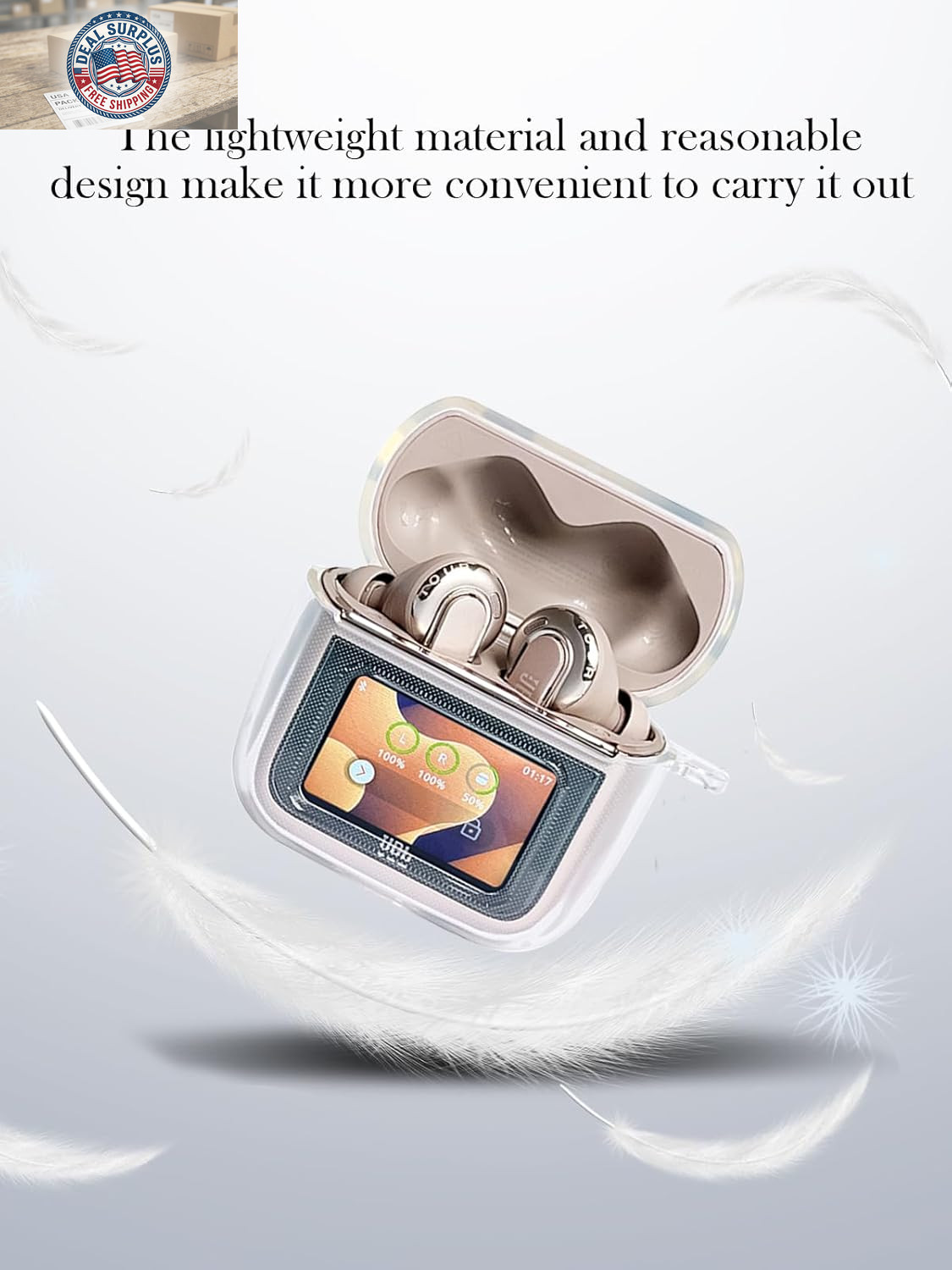 Case for JBL Tour PRO 3 Earbuds,Soft Protective,Shockproof, High Transparency T