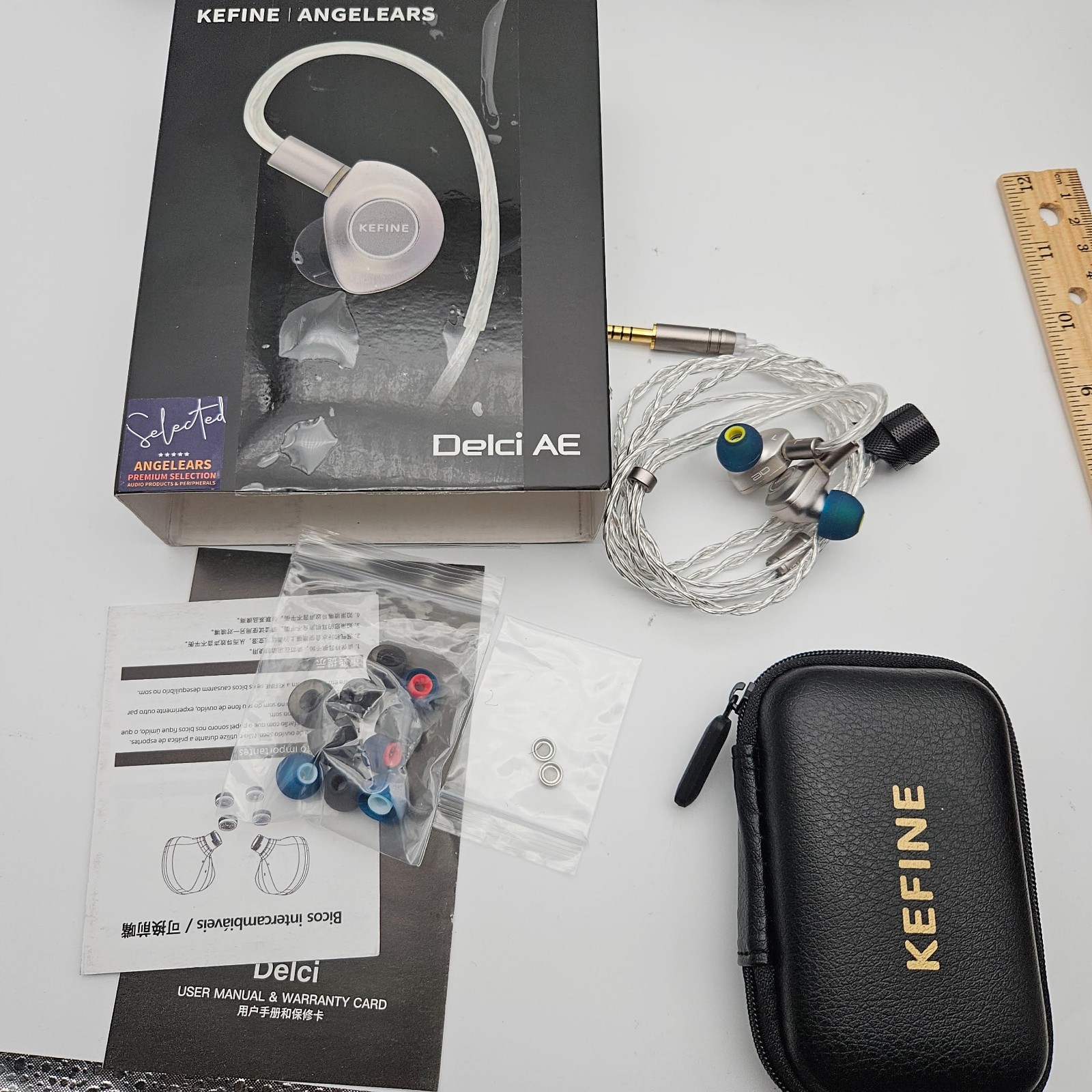 HiFiGo Kefine Delci AE 10mm Dynamic Driver IEM Earphones, Transparent an 4.4
