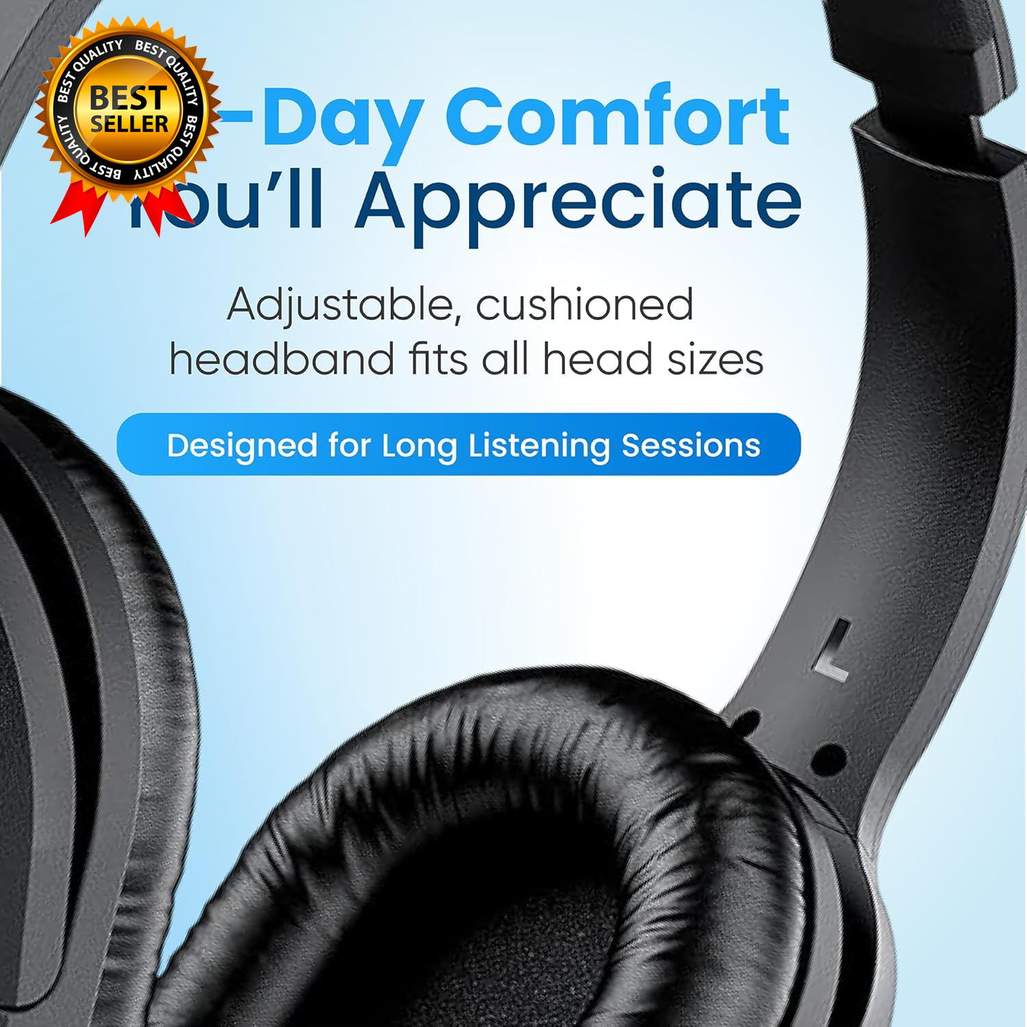 over Ear Wired Stereo Headphones for Podcasts, Studio Monitoring and Recording