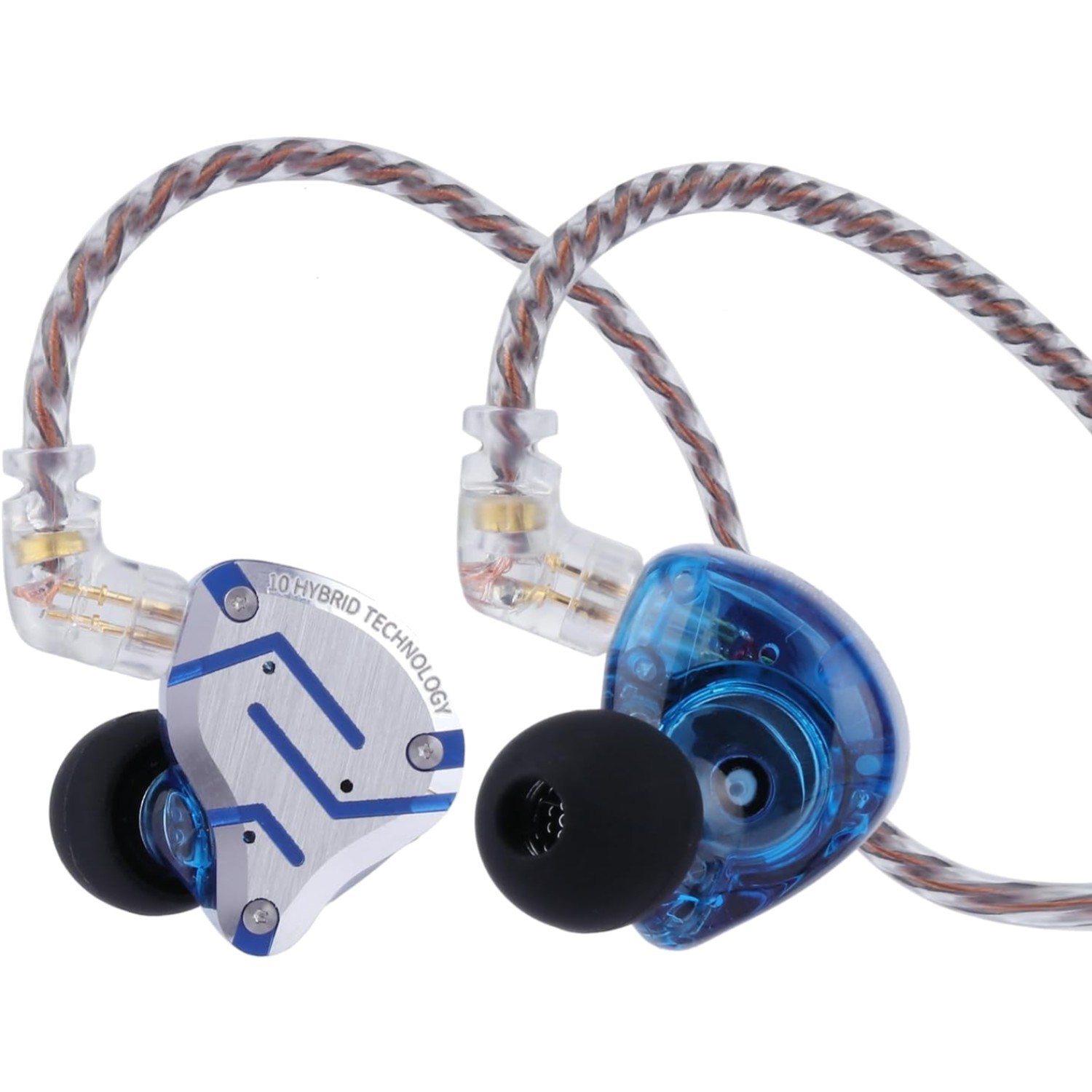 KZ ZS10 Pro, 4BA+1DD 5 Driver in Ear Monitor, HiFi Wired Earbuds, Gaming Earb…
