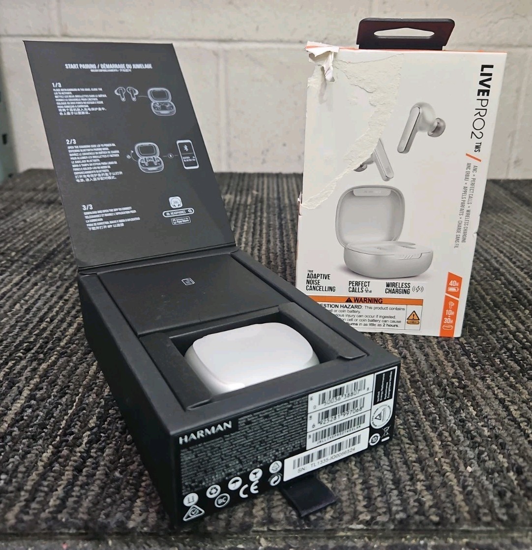 JBL Harman JBLLIVEPRO2TWSSLAM Live Pro 2 True Wireless Noise Canceling Earbuds