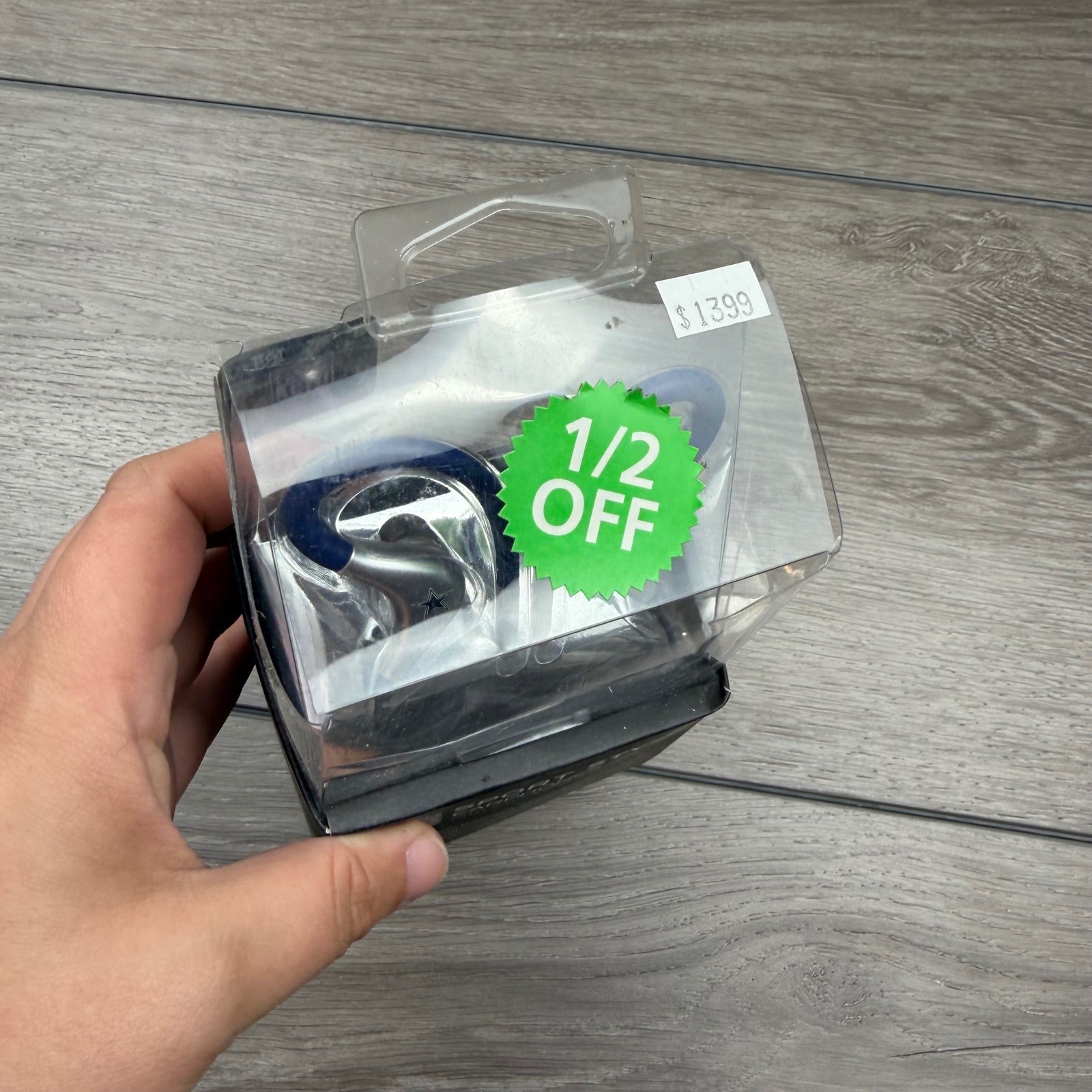 iHip Unisex NFL Dallas Cowboys Sport Style Earphones Silver Blue OS New