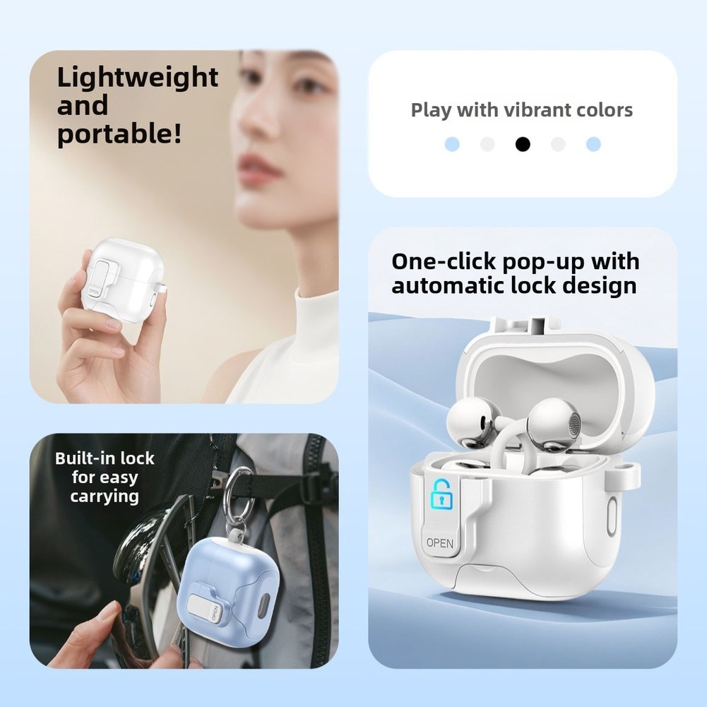 Protective Case for Huawei FreeClip 2 Automatic Locking Design Drop-Resistant