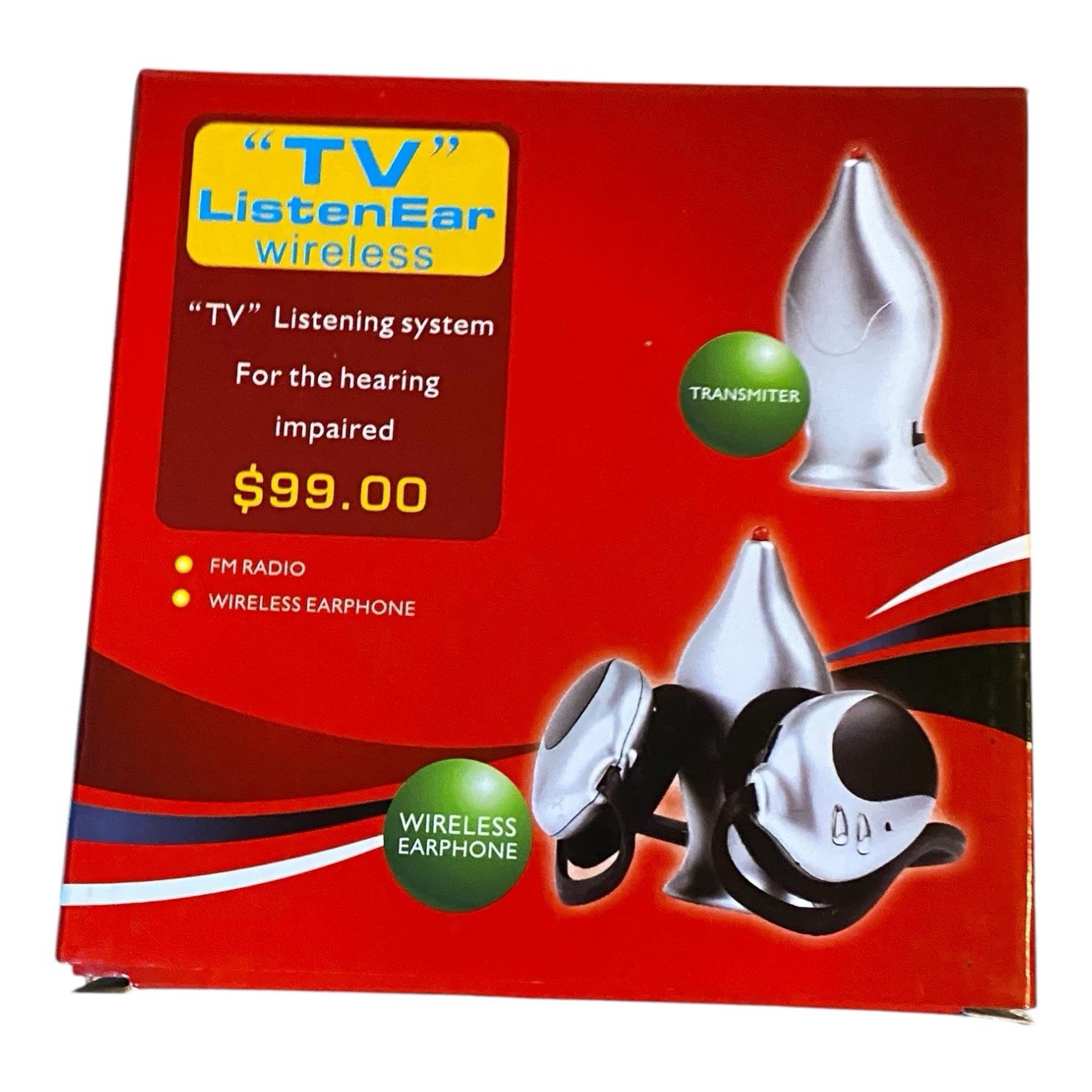 TV ListenEar Wireless TV Listening System For Hearing Impaired