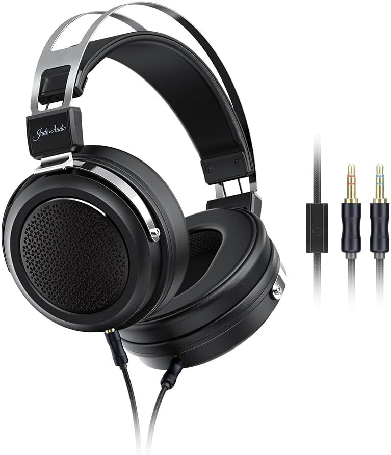 FiiO/JadeAudio JT1 Over-Ear HiFi Wired 3.5mm Headphones w/ Inline Mic (Black)