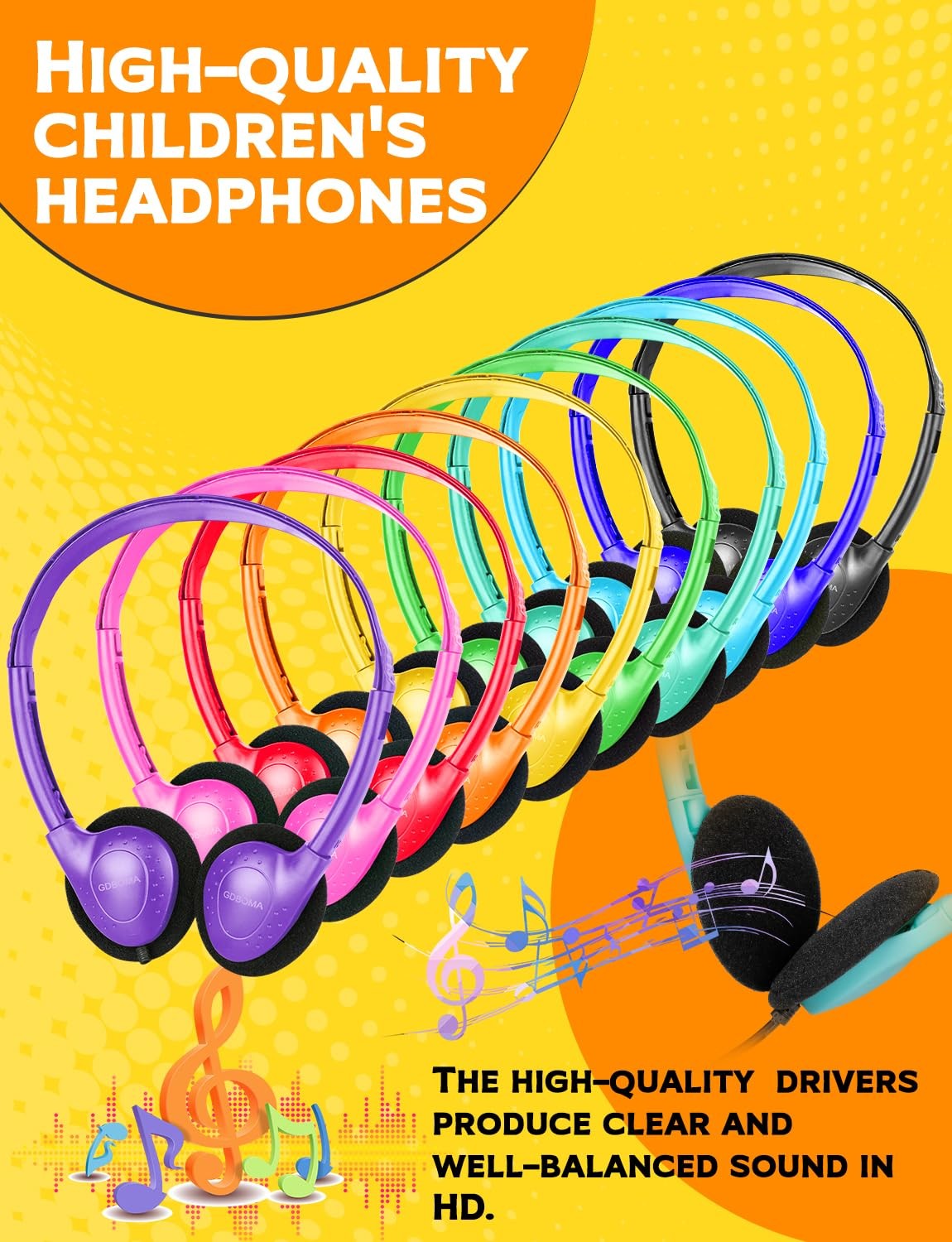 Headphones Bulk 25 Pack for School Students Children