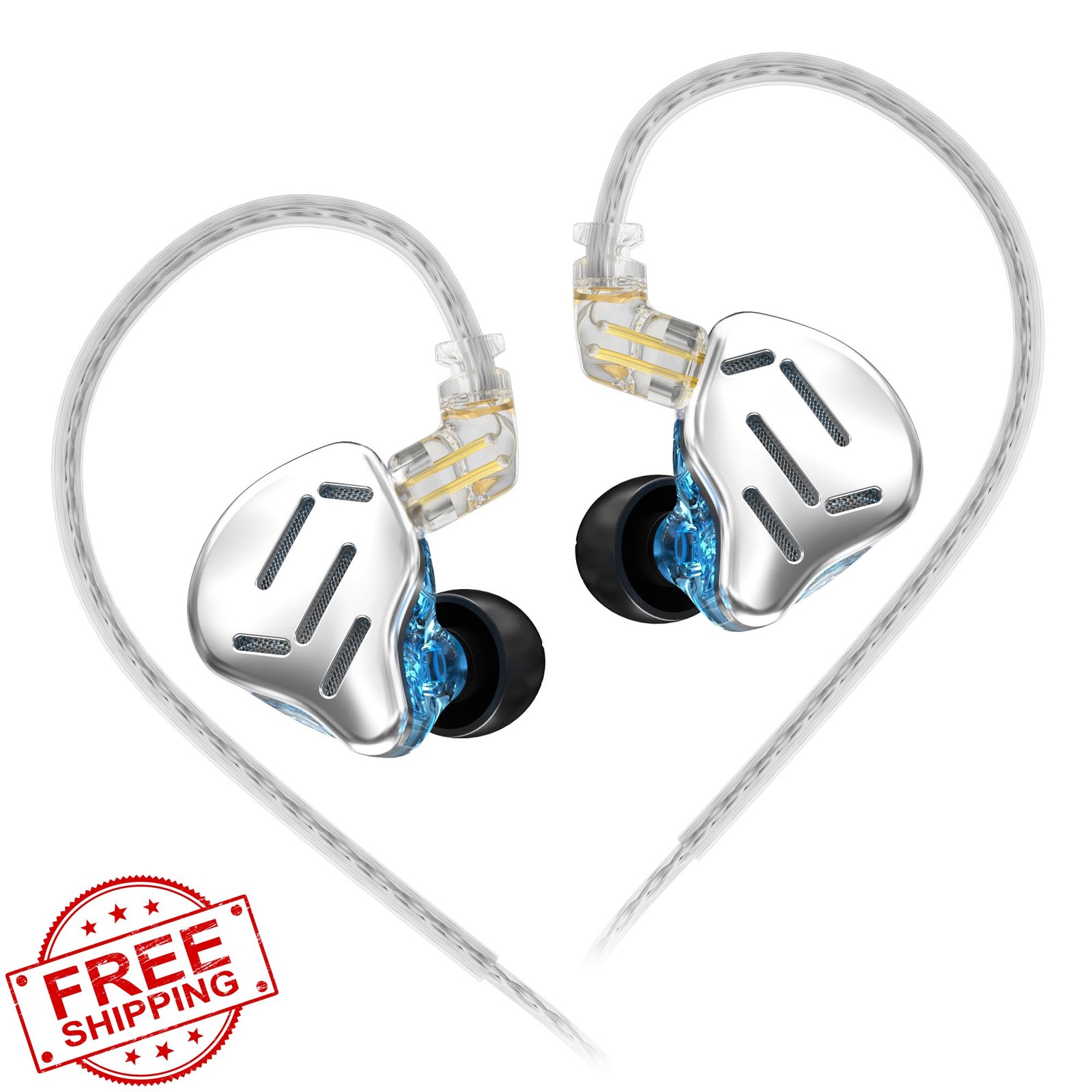 KZ Zax 16 Driver IEM No Mic Silver