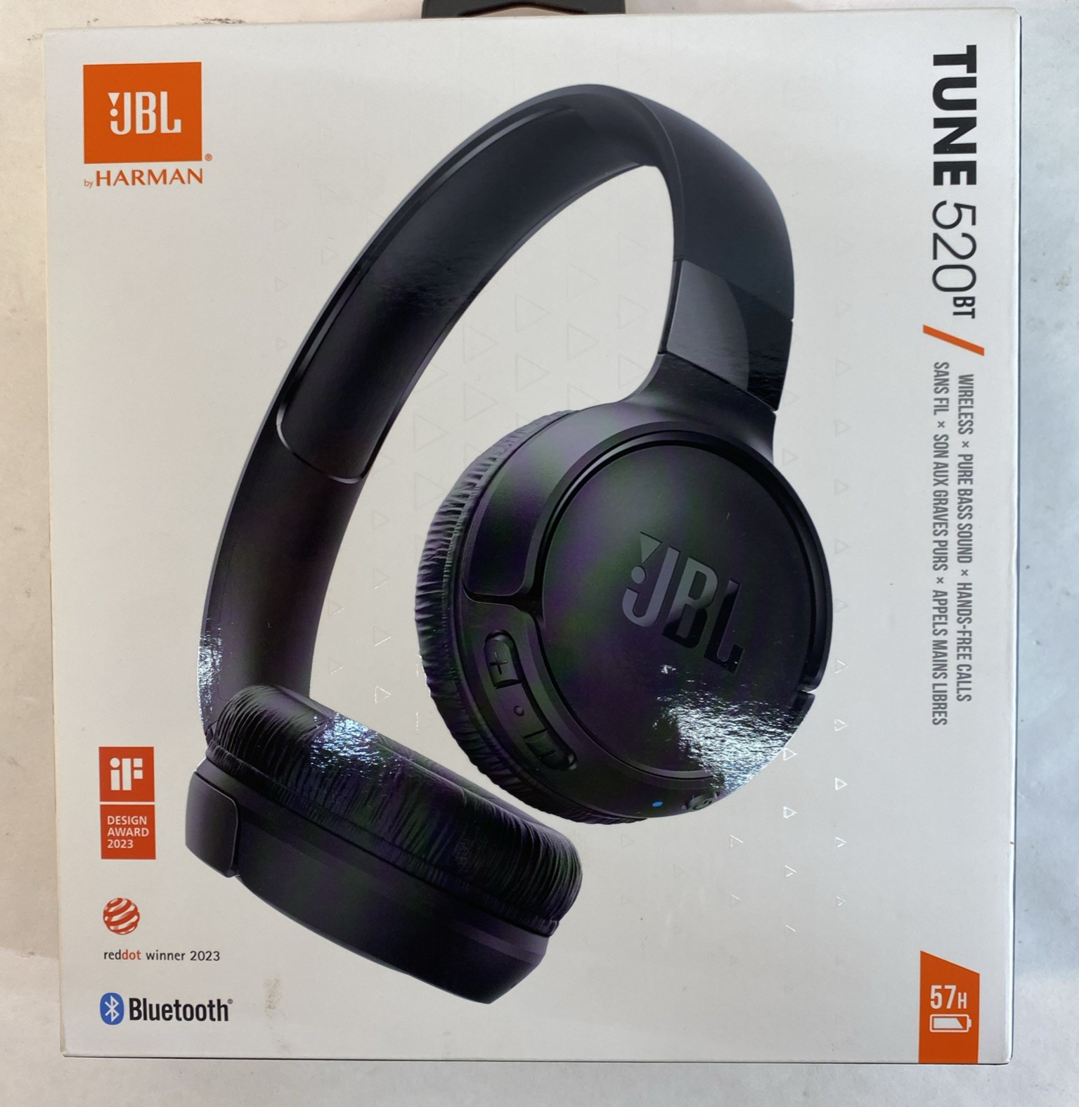 JBL Tune 520BT Wireless Bluetooth Headphones (Black)