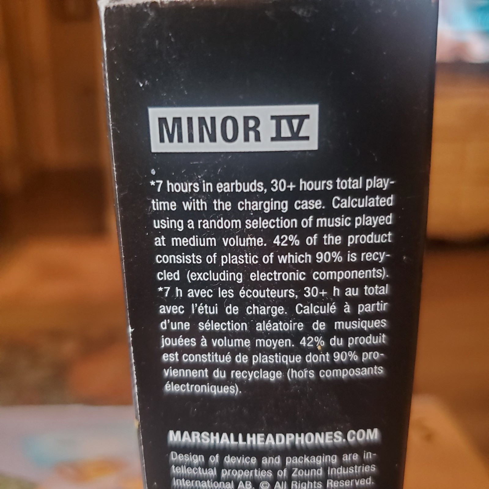 Marshall Minor IV True wireless earphones 30+ Hours – Black