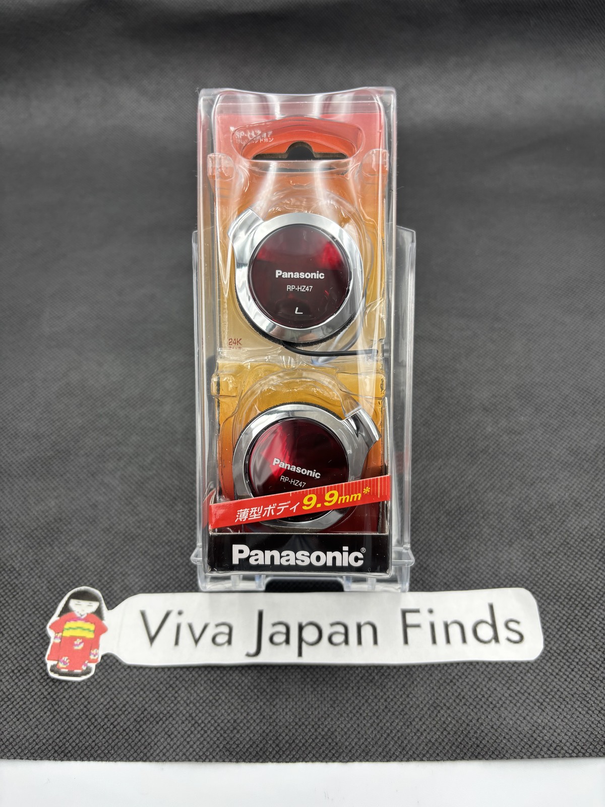 Panasonic Clip Earphone Headphone RP-HZ47-R 9.9mm Red NEW