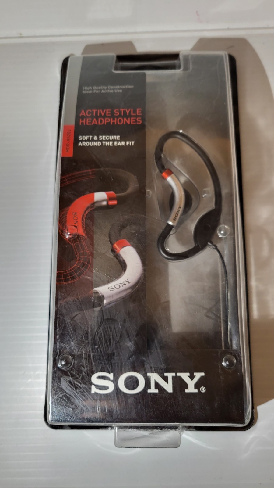 Sony MDR‑AS20J Sport Headphones • New NOS • Active Style Soft Loop Hangers