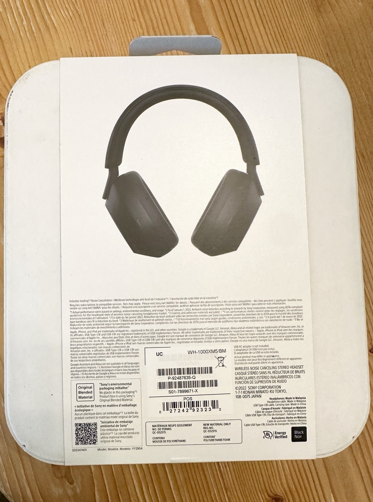 Sony WH-1000XM5/B Wireless Bluetooth Headphones with Noise Canceling Black NEW