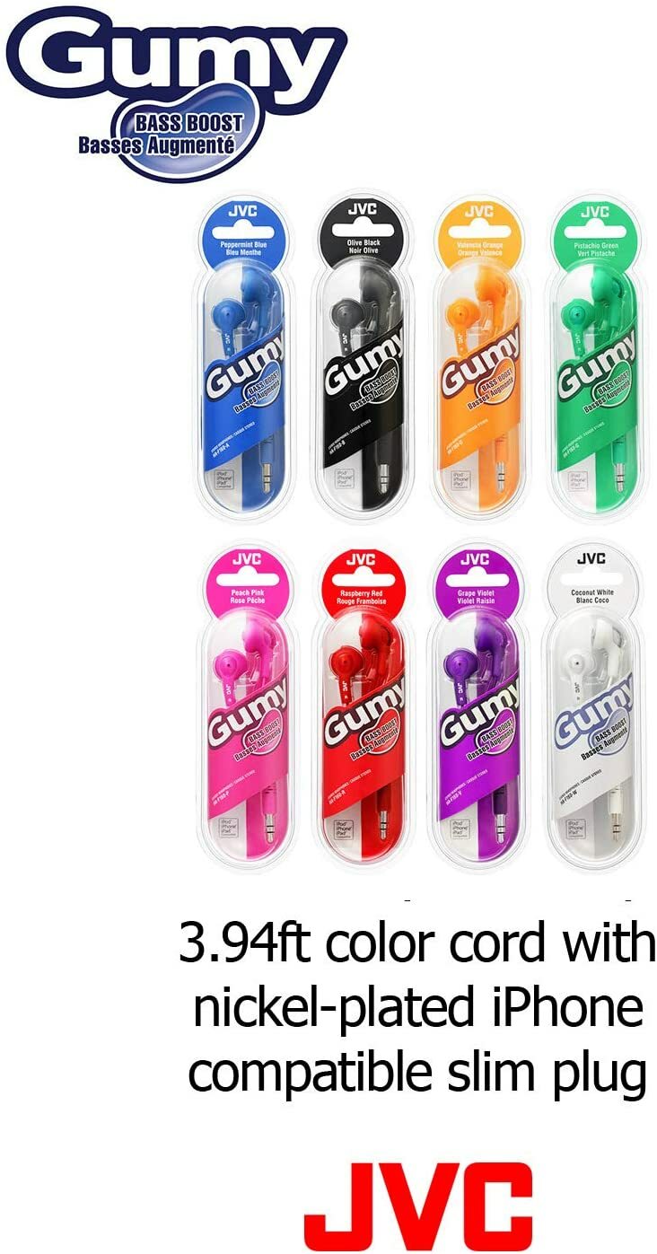 JVC Gumy EarBud Headphones (HA-F160), assorted colors, *NEW* *FREE Shipping*