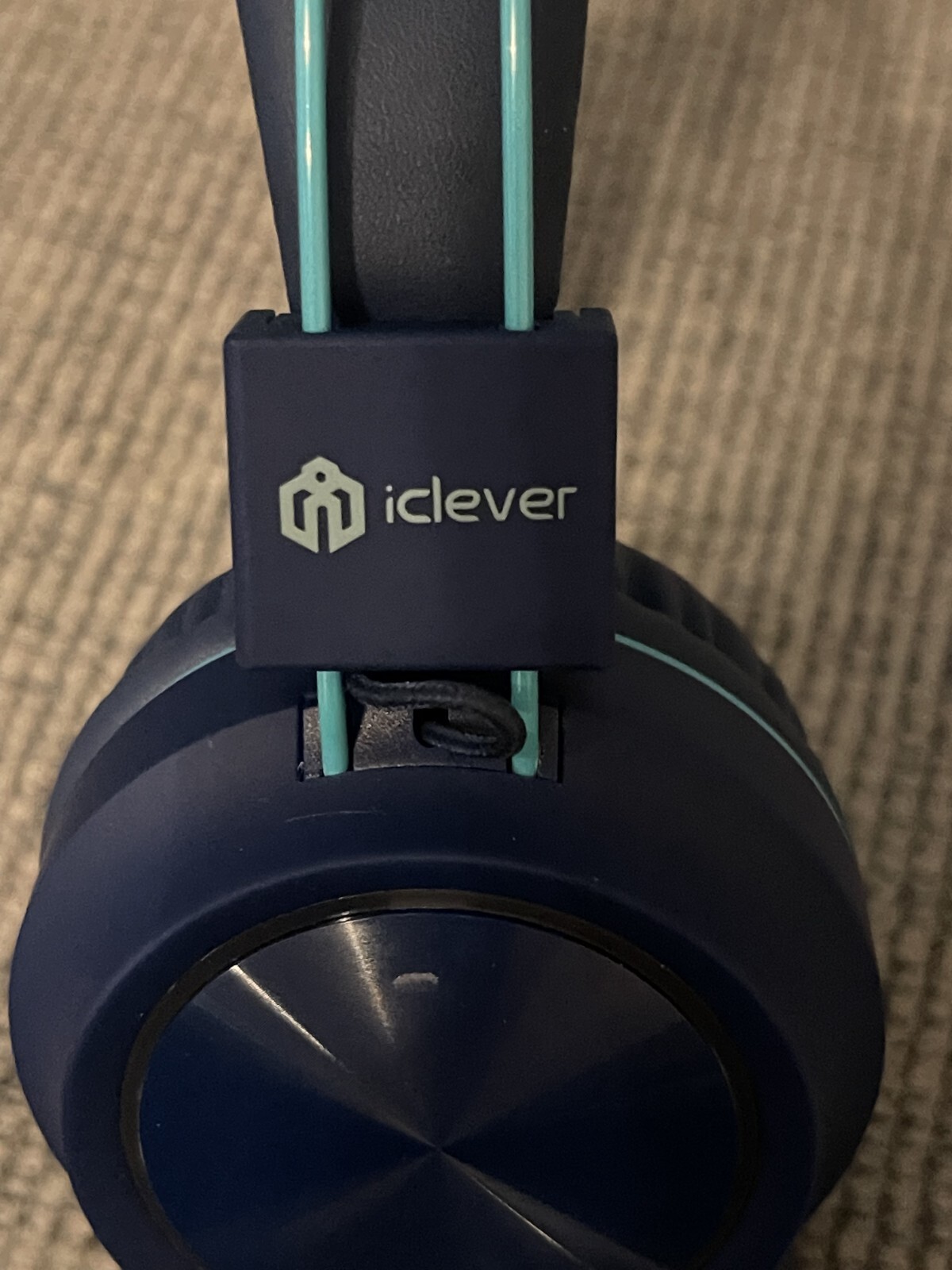 iClever BTH03 Blue Adjustable Wireless Foldable Bluetooth LED Light Headphones