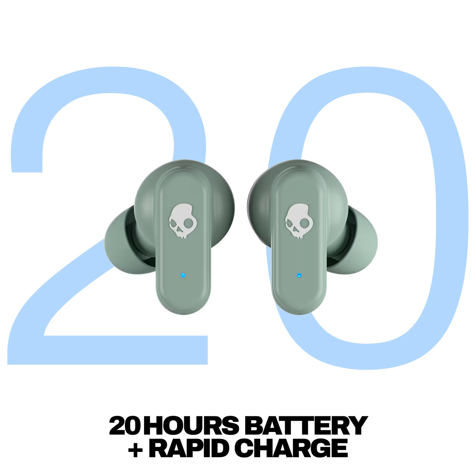 Skullcandy – Dime 3 True Wireless In-Ear Earbuds – Preppy Sage