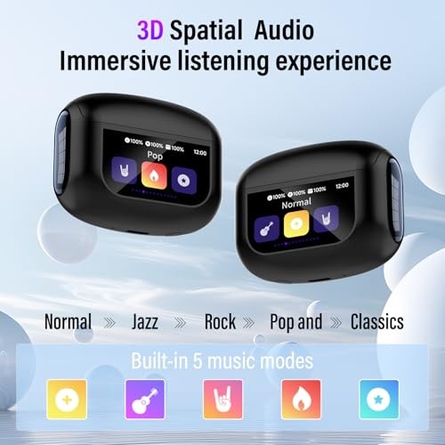 Bluetooth 5.4 Headphones – Multifunctional – Dark Black – Wireless Earbuds