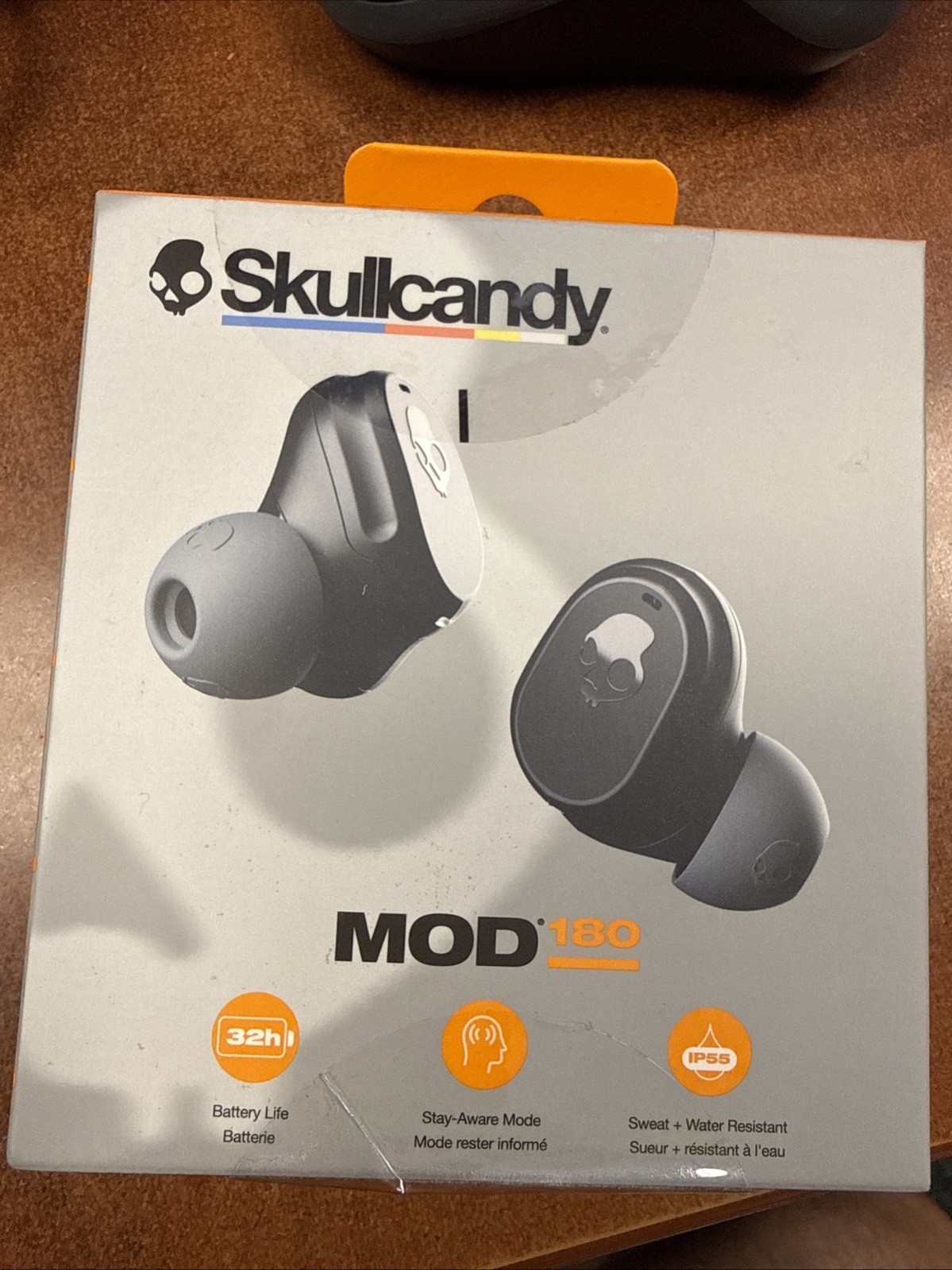 Skullcandy MOD 180 Sweat Water Resistant Stay-Aware Mode Auto On Connect Black