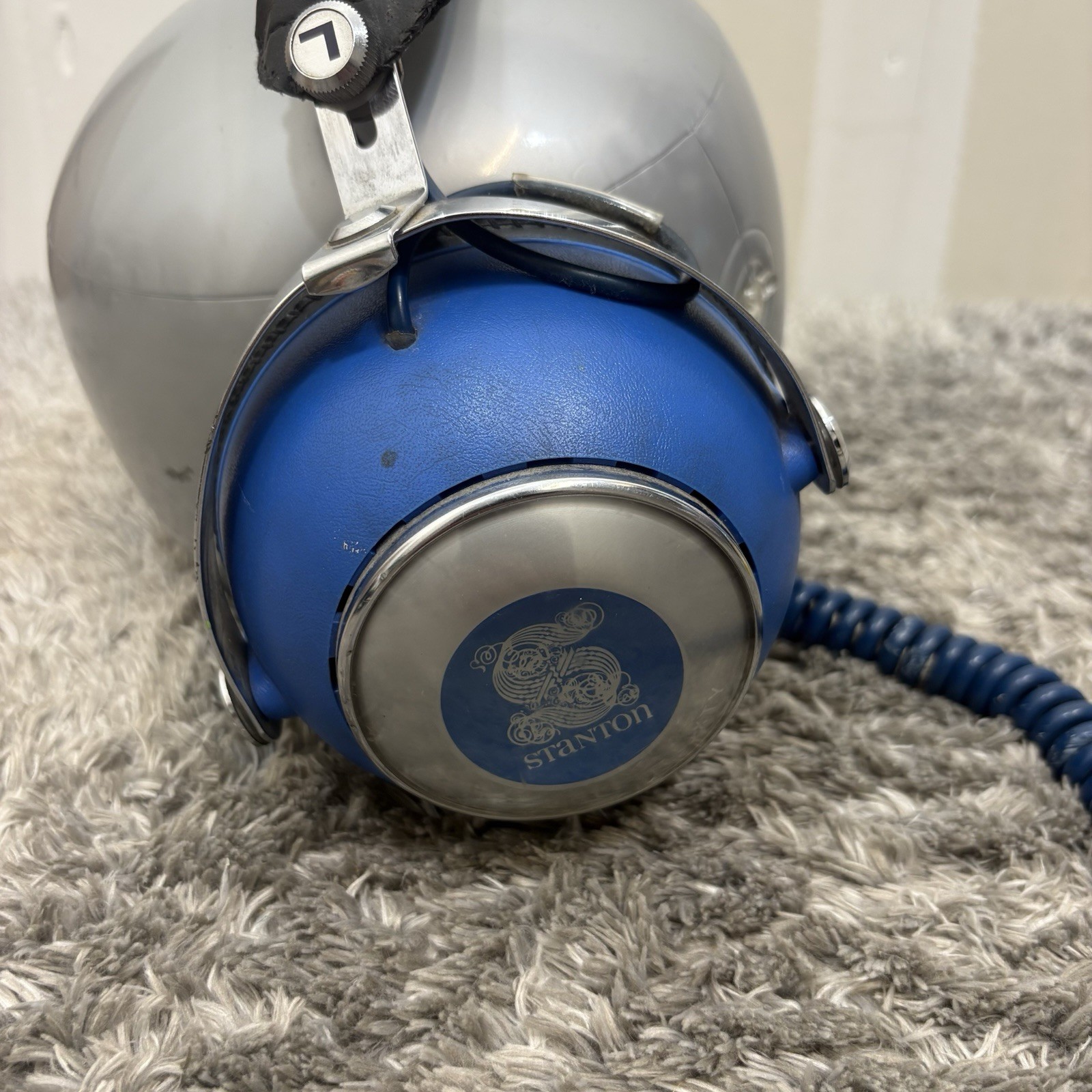 Stanton Dynaphase Fifty 50 Over Ear Headphones 1/4 Inch Plug 6/81 (Blue/Silver)