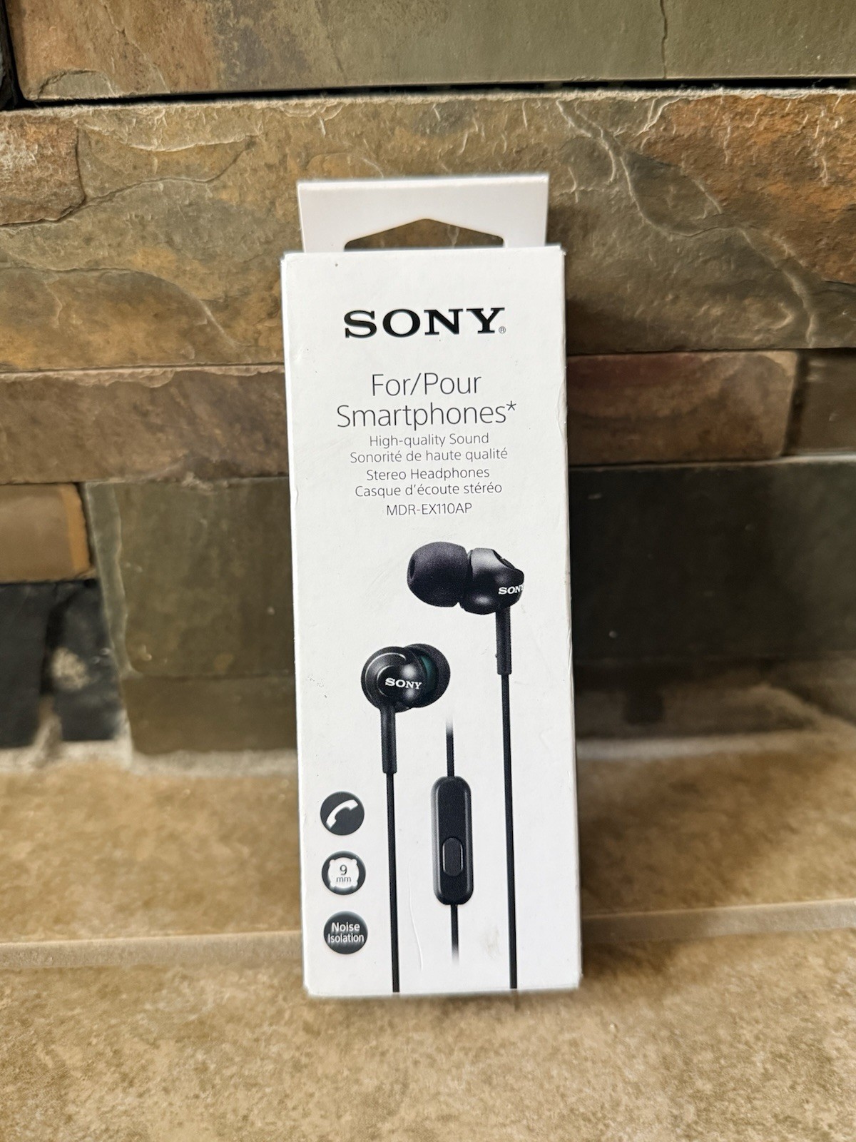 Sony Deep Bass Wired Earphones w Smartphone Control & Mic Black FAST SHIPPING