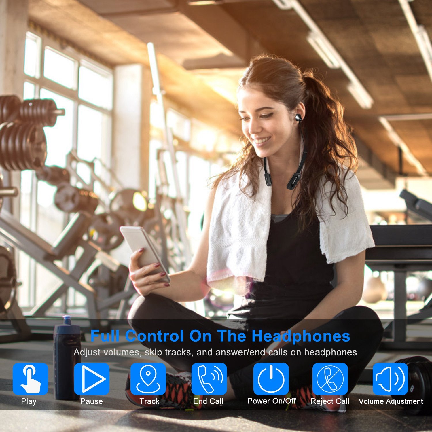New Wireless Neckband Headphones – V4.2, Sweatproof, Deep Bass