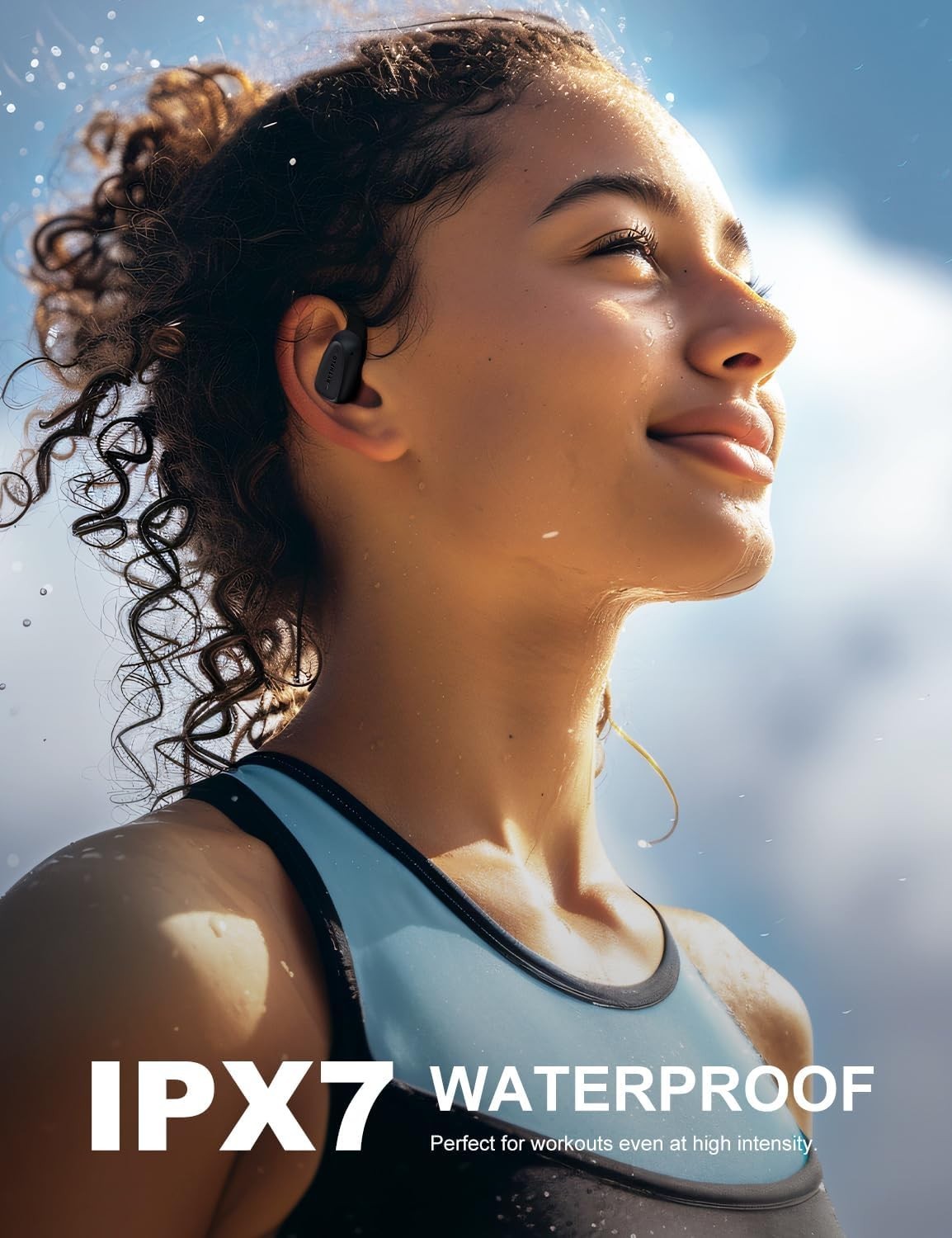 Rythflo Open Ear Bluetooth 5.4 Headphones Wireless Earbuds IPX7 Sport Gym