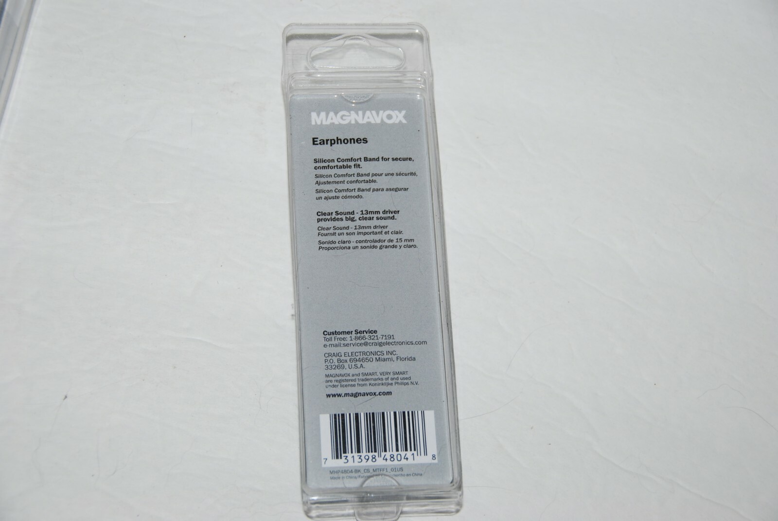 Magnavox Earphones Clear Sound Earbuds Silicon Comfort 13 mm Driver Black NEW