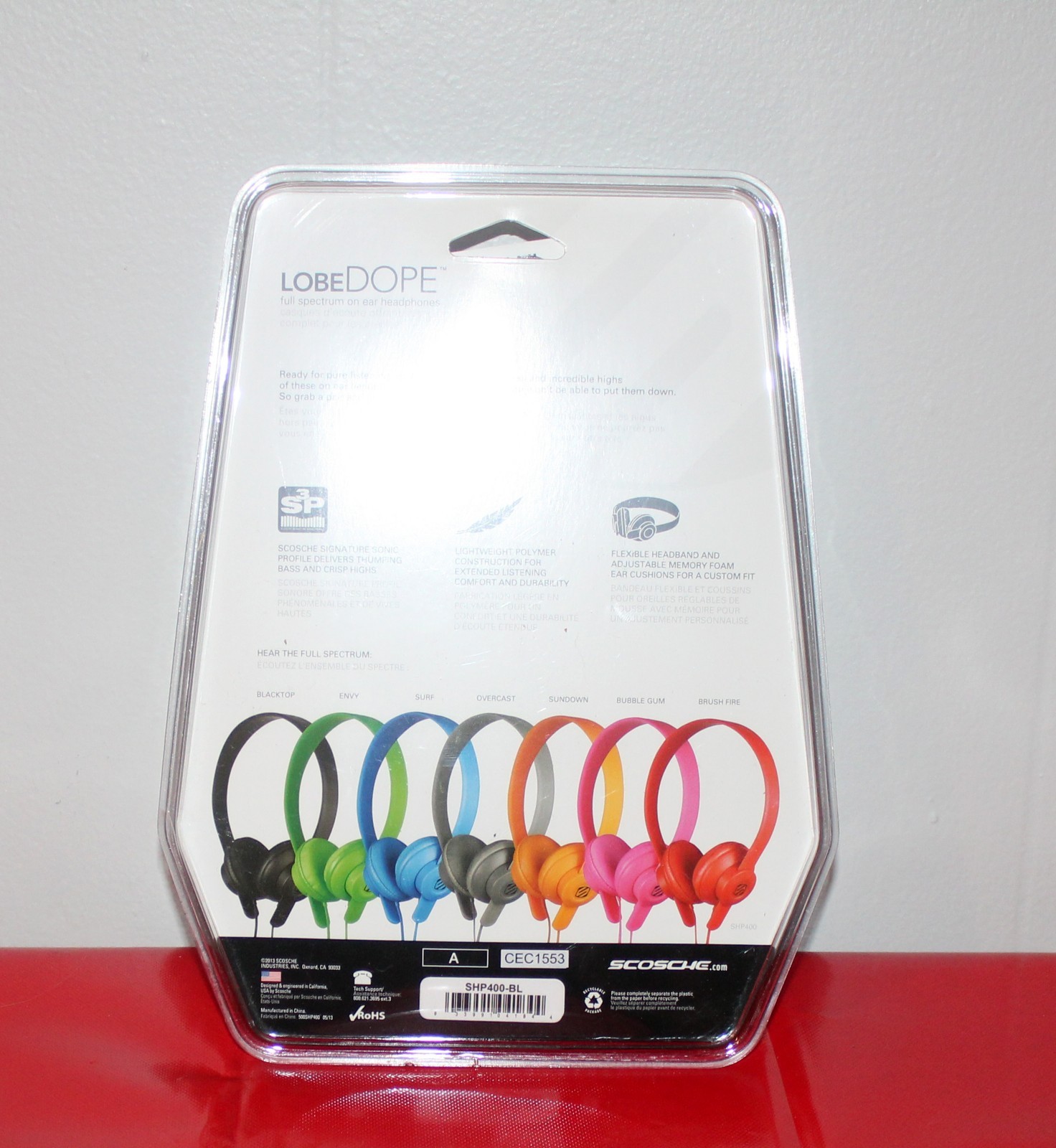 Scosche HEADPHONES LobeDOPE SURF Color Full Spectrum on Ear Headphones *NEW*