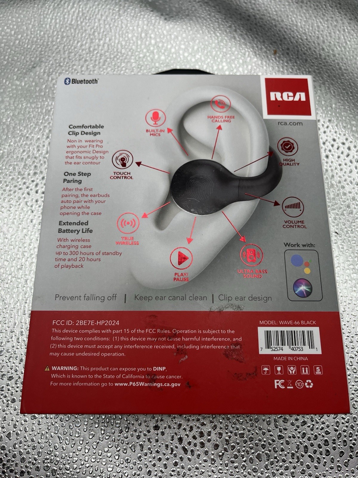 RCA TWS Fit-Pro True Wireless EarBuds color Black