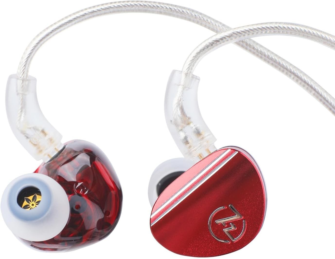 HiFi 1DD+1BA Dual Driver In-Ear Monitor with Detachable Silver-Plated Cable
