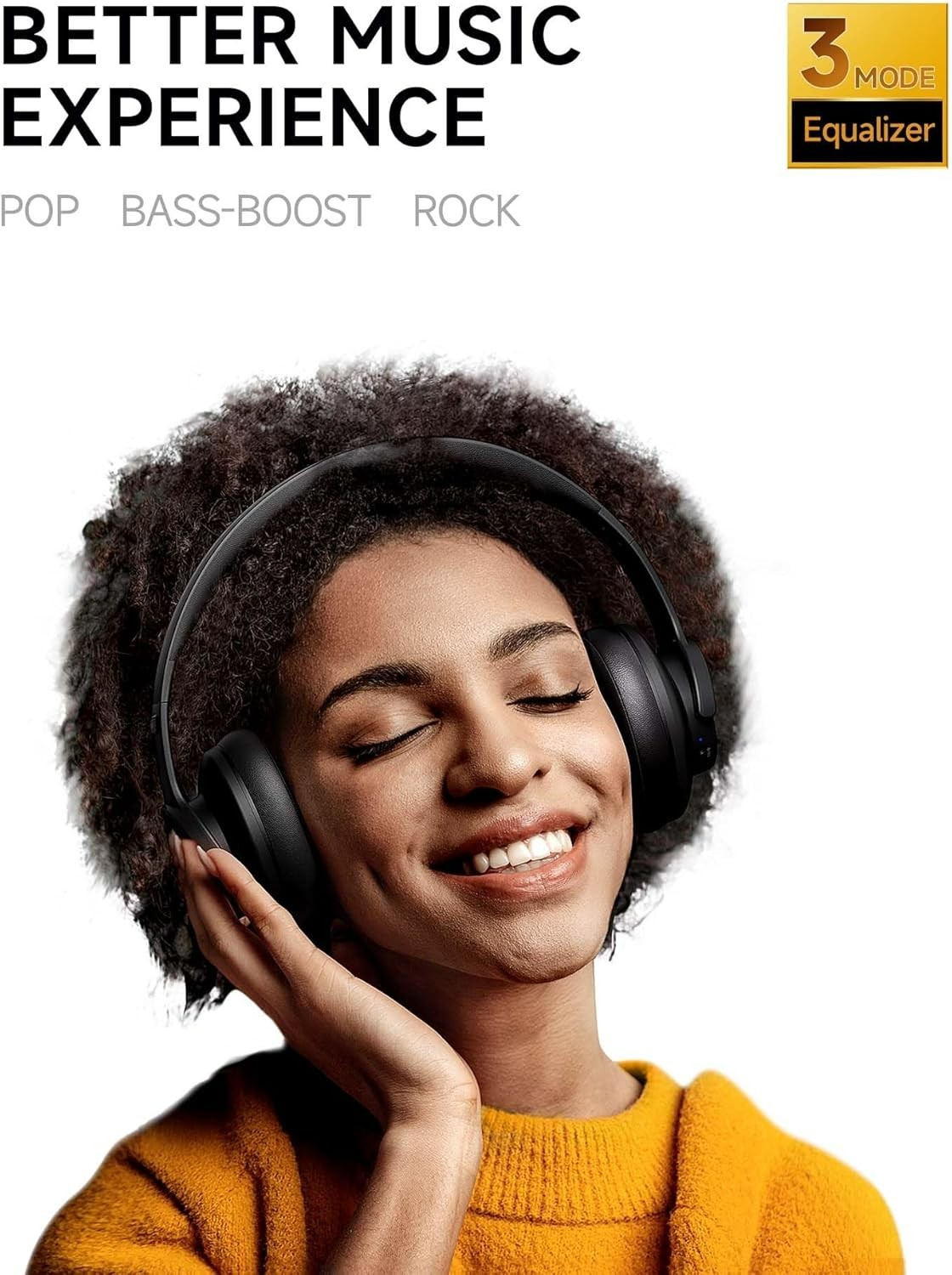 B8 Bluetooth Headphones, 120H Playtime Headphone Wireless Bluetooth with 3 EQ…