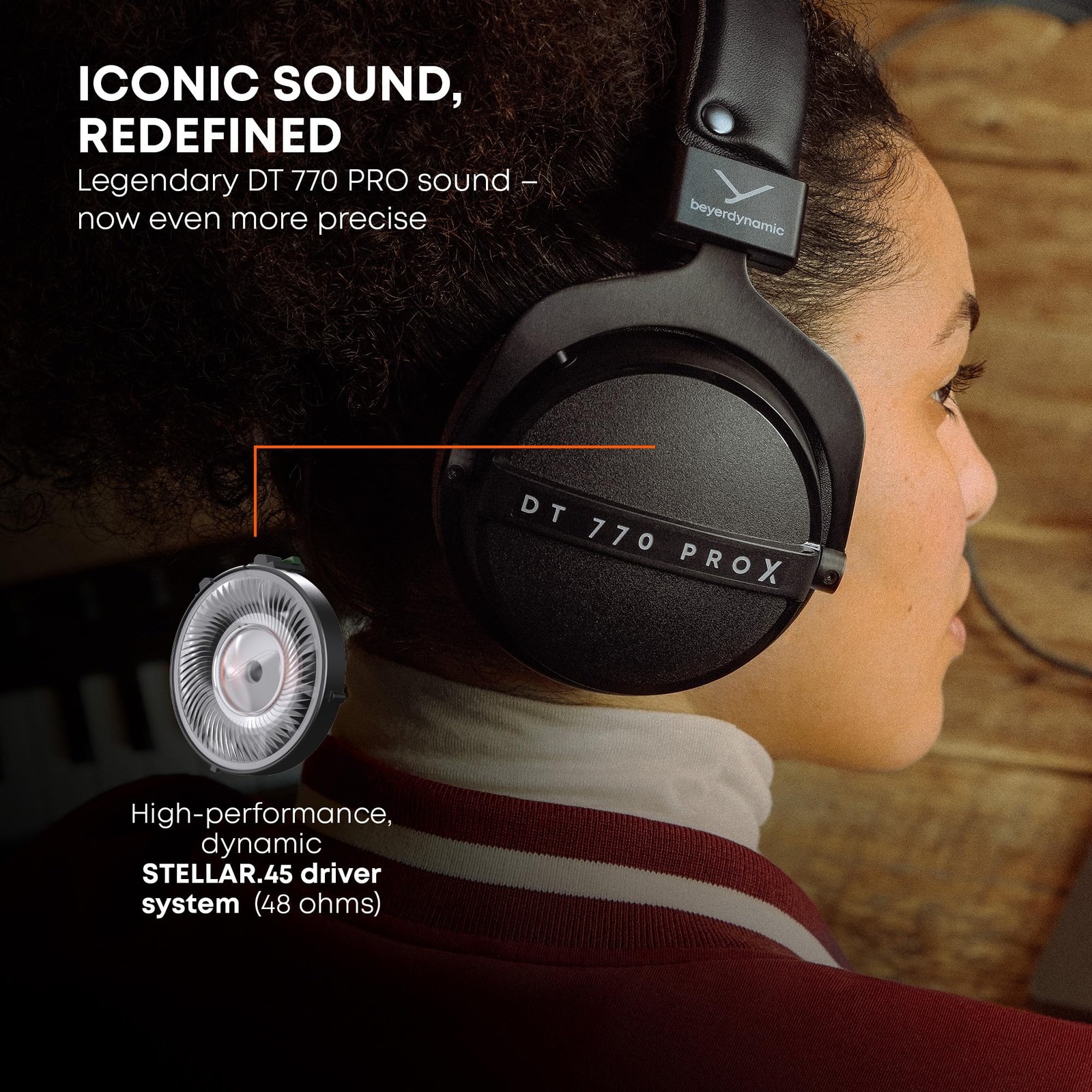 beyerdynamic DT 770 Pro X Wired Over-Ear Headphones, 48 Ohm, Closed-Back Profess