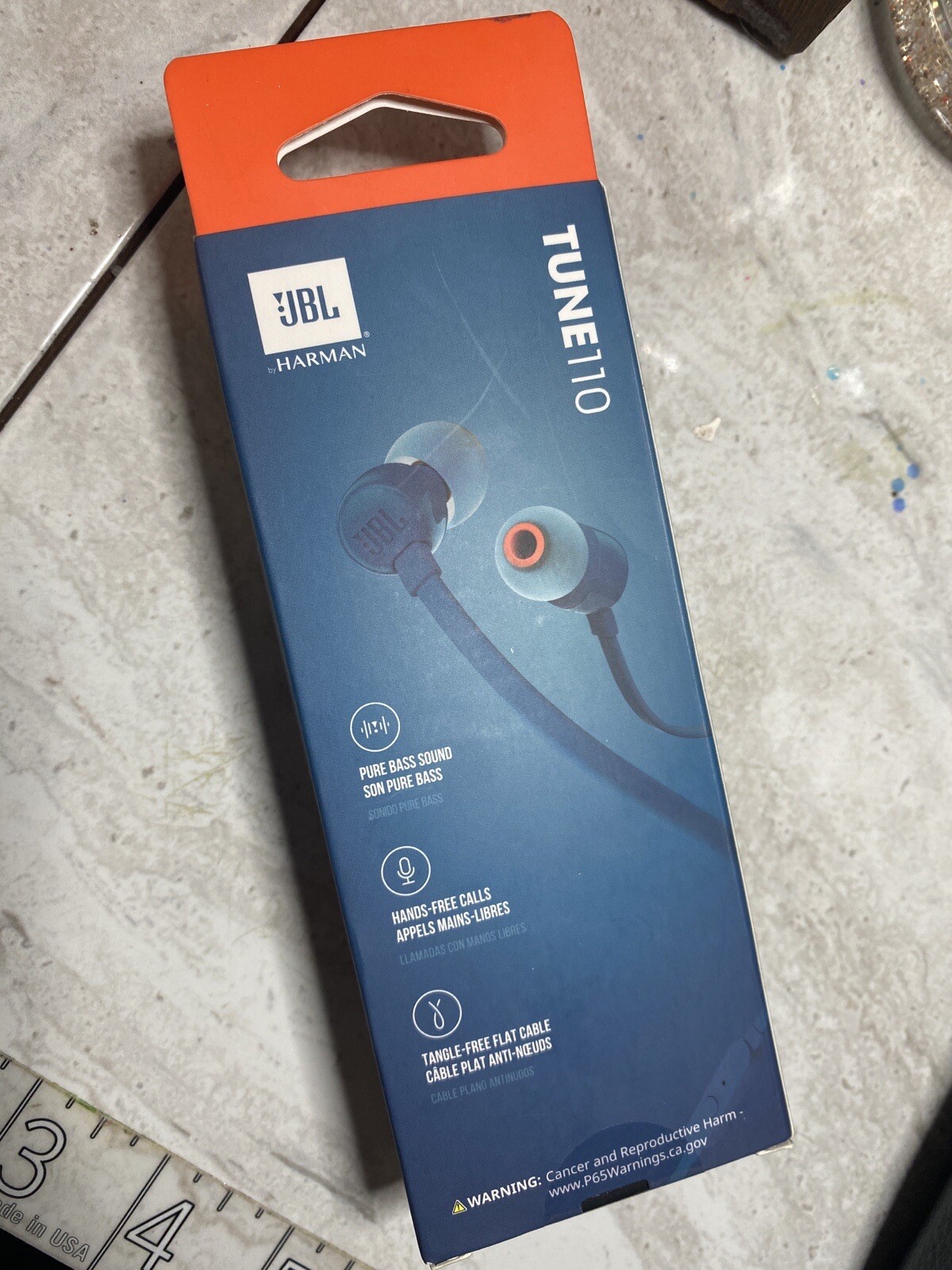 PACK OF 10 – JBL TUNE 110 Wired Navy Blue Headphones – New