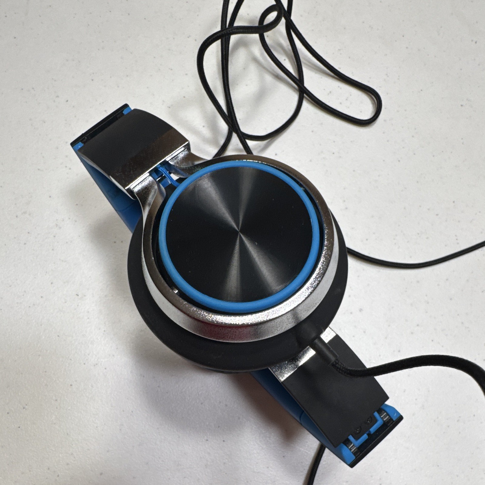 AILIHEN C8 Wired On-Ear Headband Headphones 3.5mm Jack Mic Black/Blue
