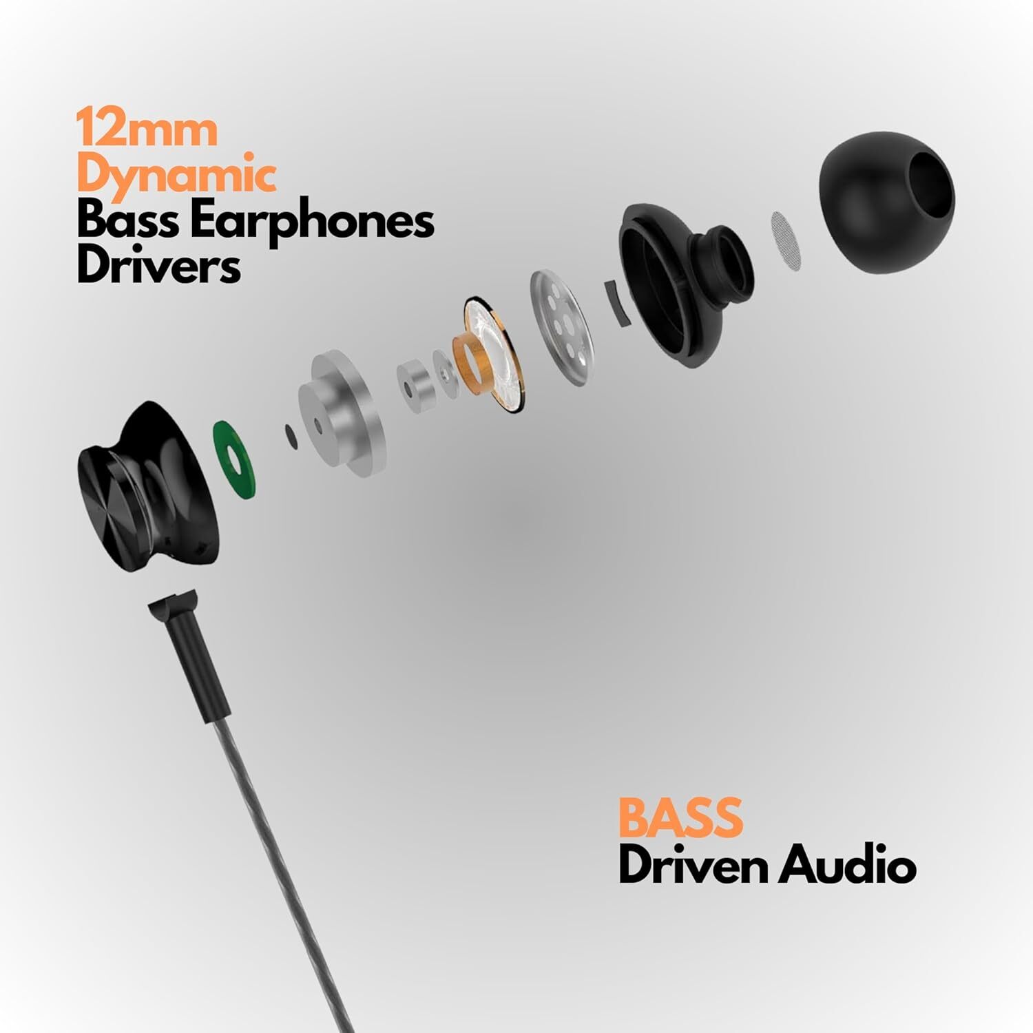 Betron BS10 Earphones Wired Headphones in Ear Noise Isolating Earbuds with Micro