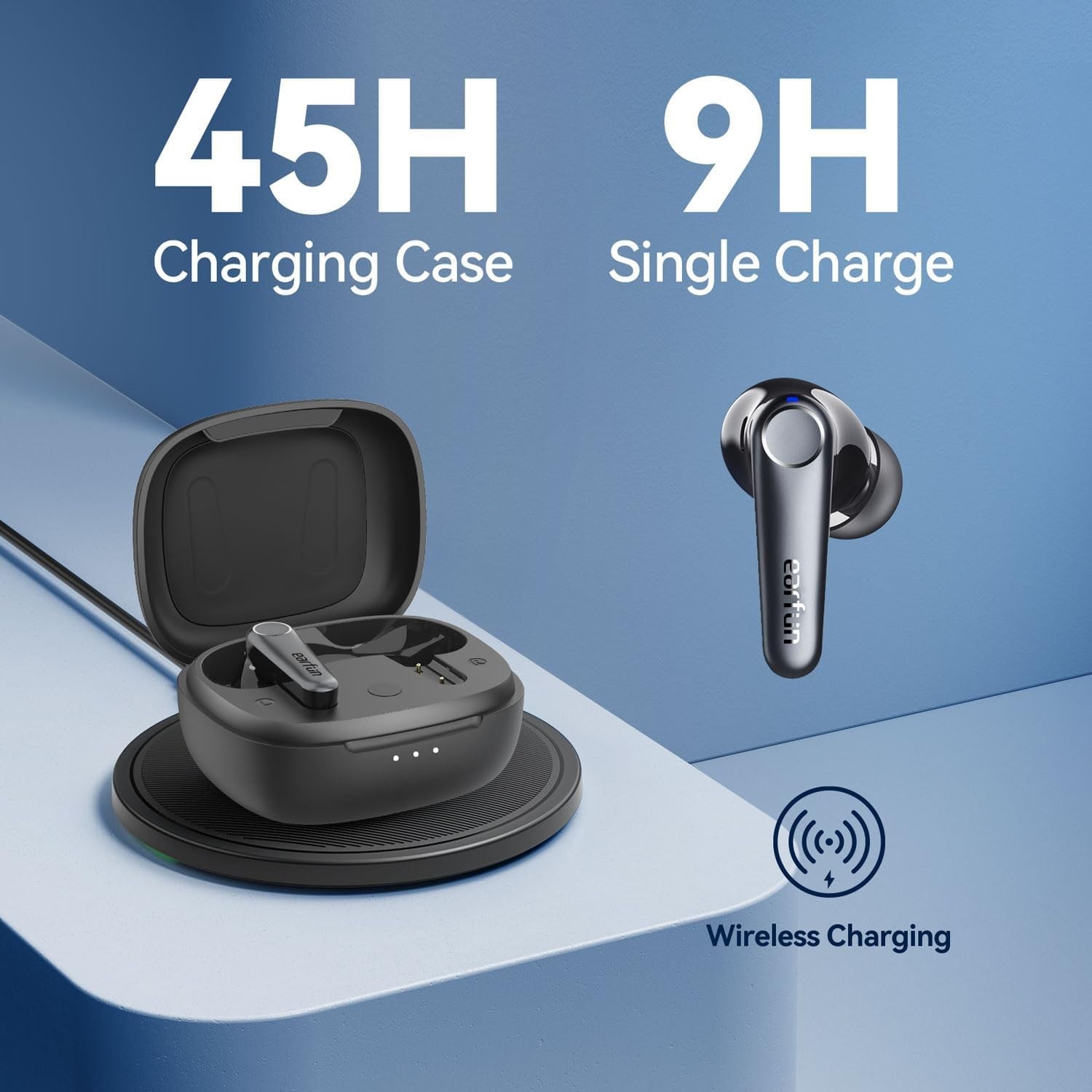 Earbuds Air Pro 3: 11mm Drivers, 45H Playtime, App EQ, Wireless Chg