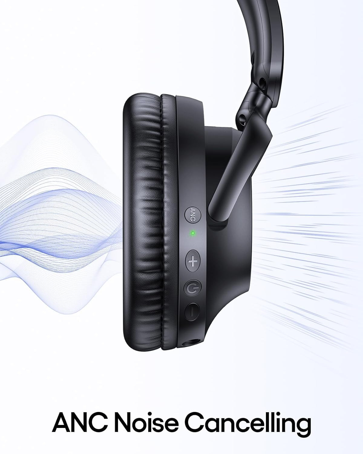 Hybrid Active Noise Cancelling Headphones 100H Playtime Wireless over Ear Blueto