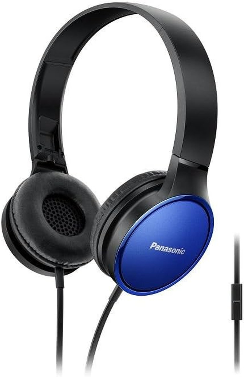 2-Tone Color Foldable Headphones with Microphone, Call Controller and 3.9 Ft Aud