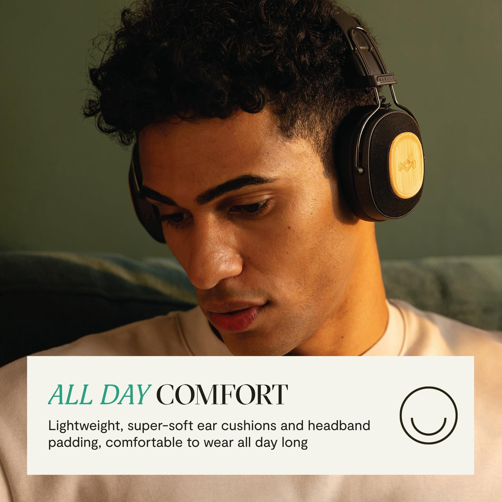 House of Positive Vibration Riddim On-Ear Headphones, 50-Hour Playtime, Quick…