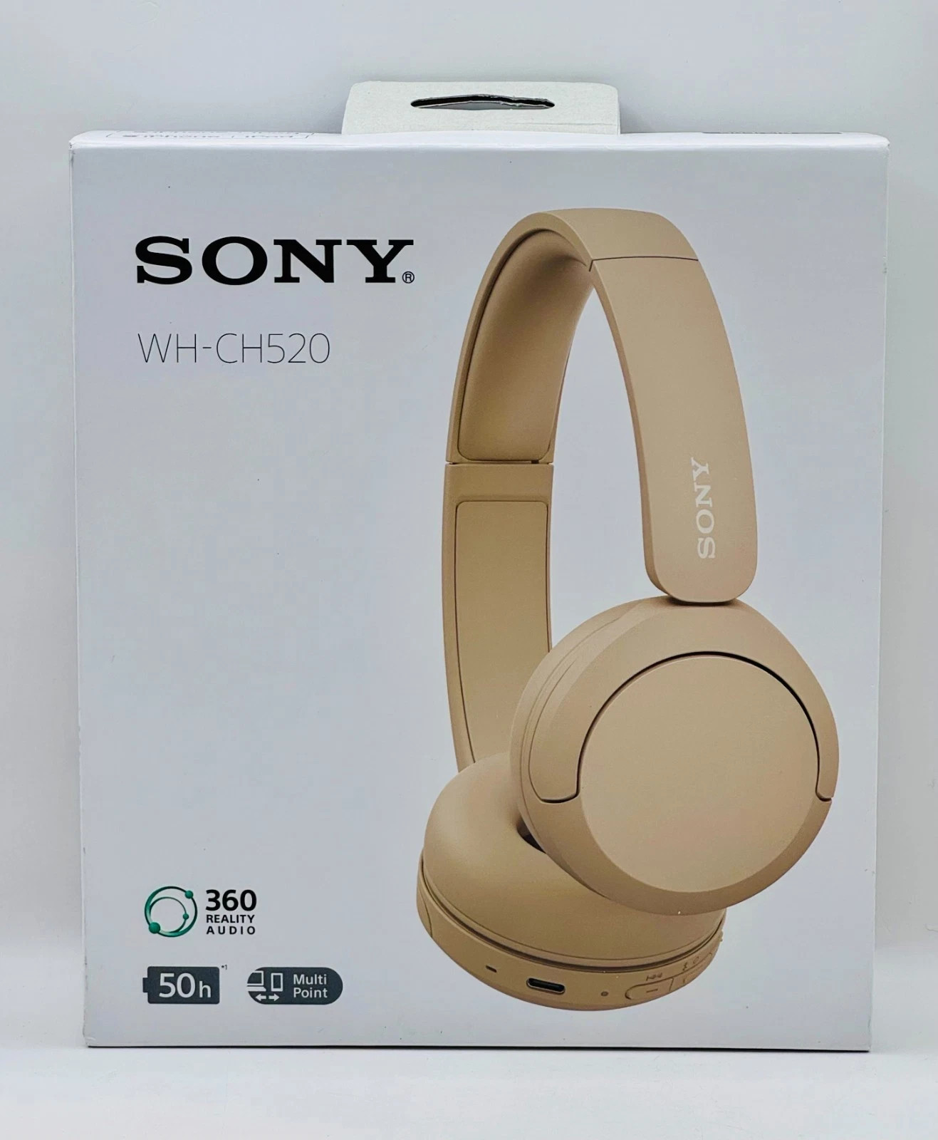 SONY WH-CH520 Over Ear Wireless Bluetooth Headphones WHCH520, BEIGE – NEW