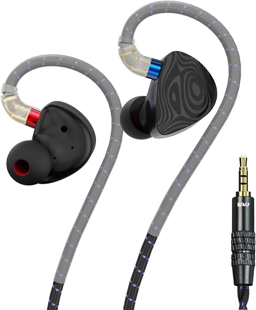 CVJ Nightelf IEM Earphones 3DD Triple Driver HiFi In-Ear Monitor 3.5mm MMCX