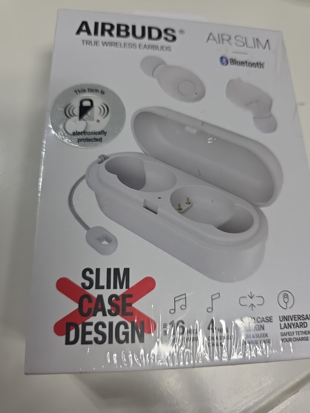 Airbuds Air Slim True Wireless Earbuds Bluetooth (White) New In Box Sealed Box