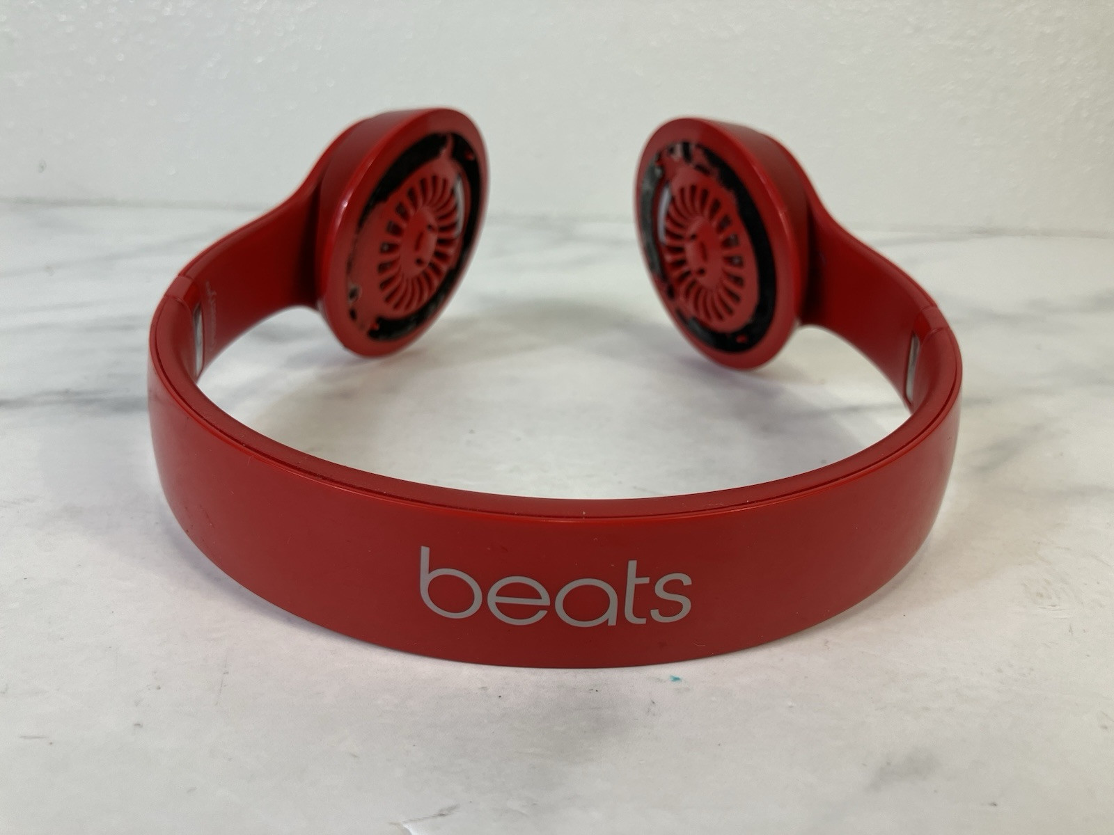 Beats by Dr. Dre Solo 2 Wired On-Ear Headphone B0518 Red Tested Working NO PADS