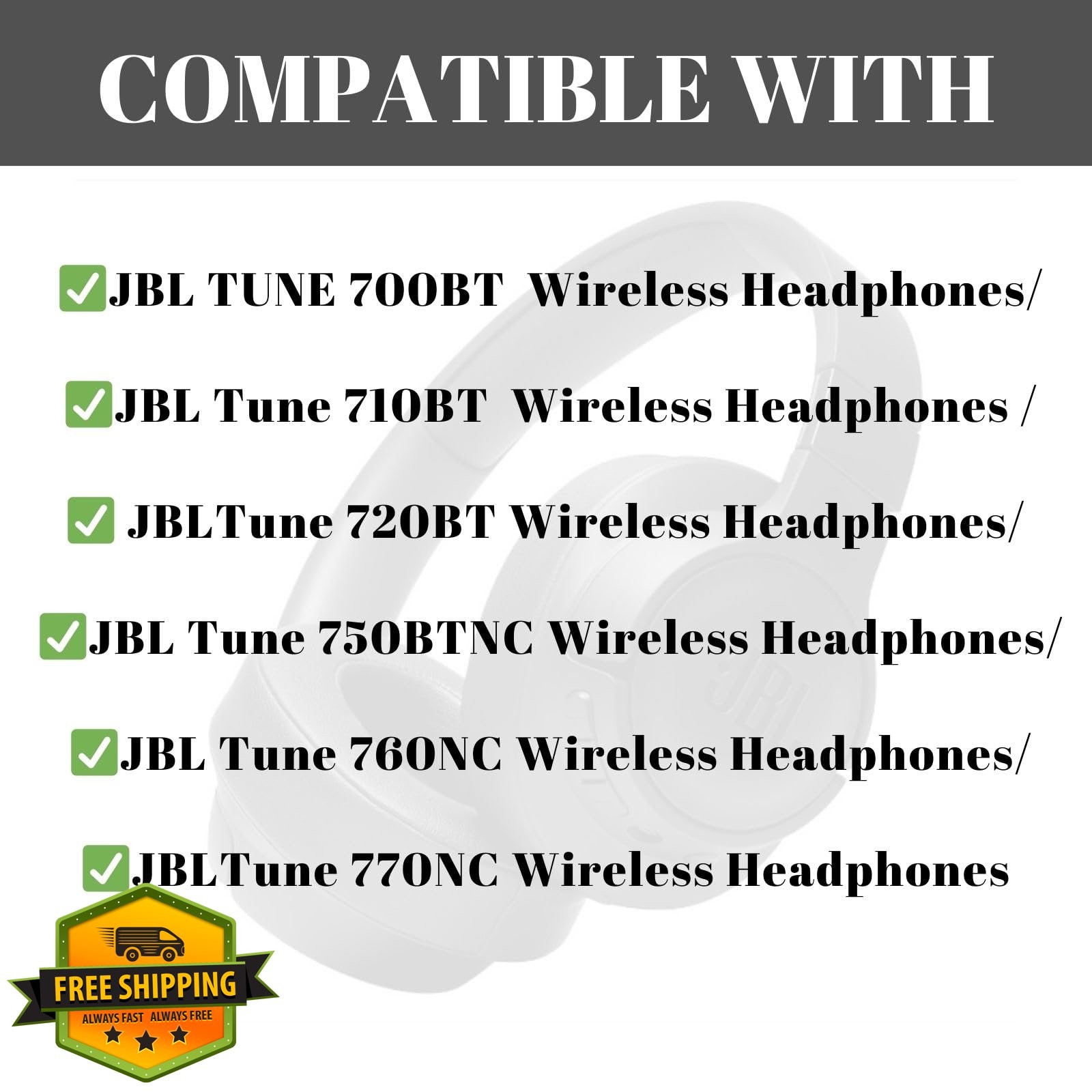 JBL Tune 700BT 710BT 720BT 750BTNC Earpads Soft Foam Cushions