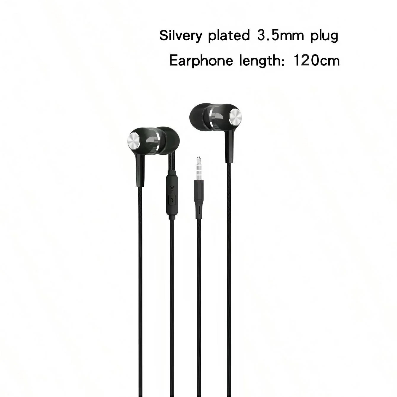 1-8PCS 3.5mm Wired Headphones Earbuds With Mic Bass Stereo In Ear Earphones