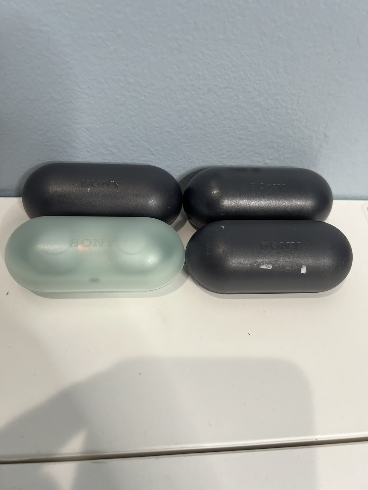 lot of 4 AS IS Sony WF-C500 Truly Wireless in Ear Headphones Black PARTS