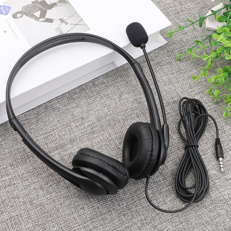 Corded Over Ear Headphones With Microphone For Music Calls And Meetings