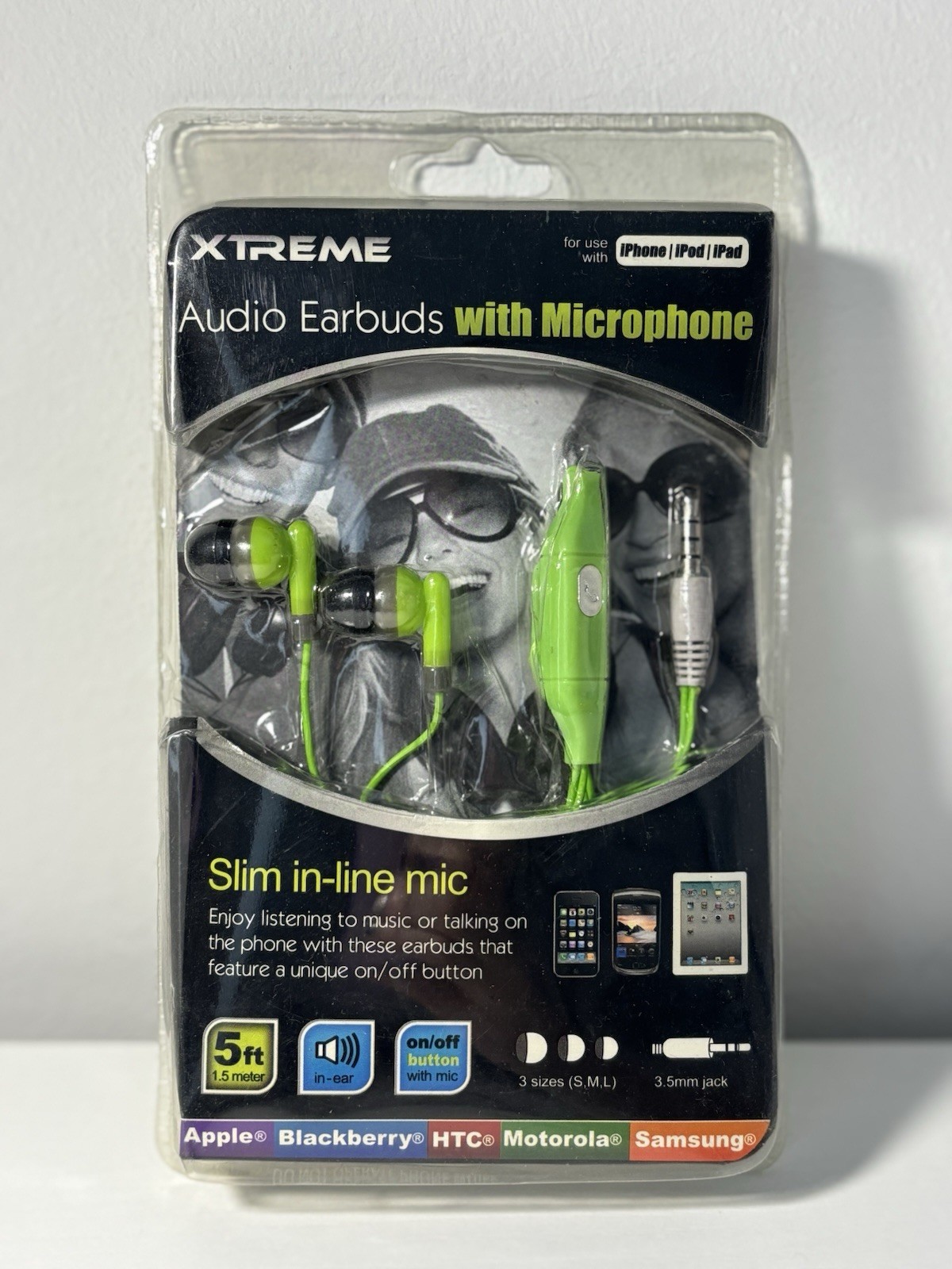 XTREME Mobile Life Audio Earbuds In-Line MIC Earphones for IPHONE & SMARTPHONE