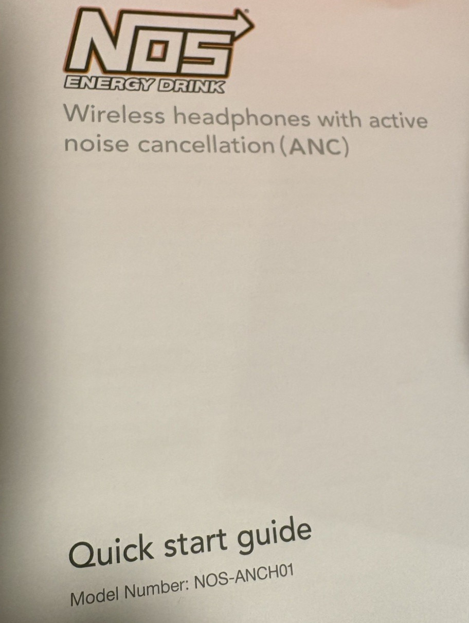 NOS Energy Drink Ltd Wireless Headphones~ Active Noise-Cancel Technology NEW!