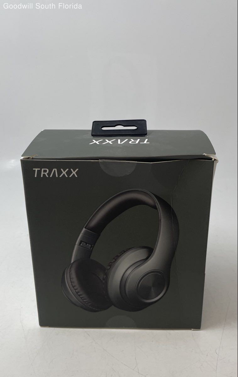 Traxx Graphite Gray Black Wireless Bluetooth Over The Ear Headphones With Mic